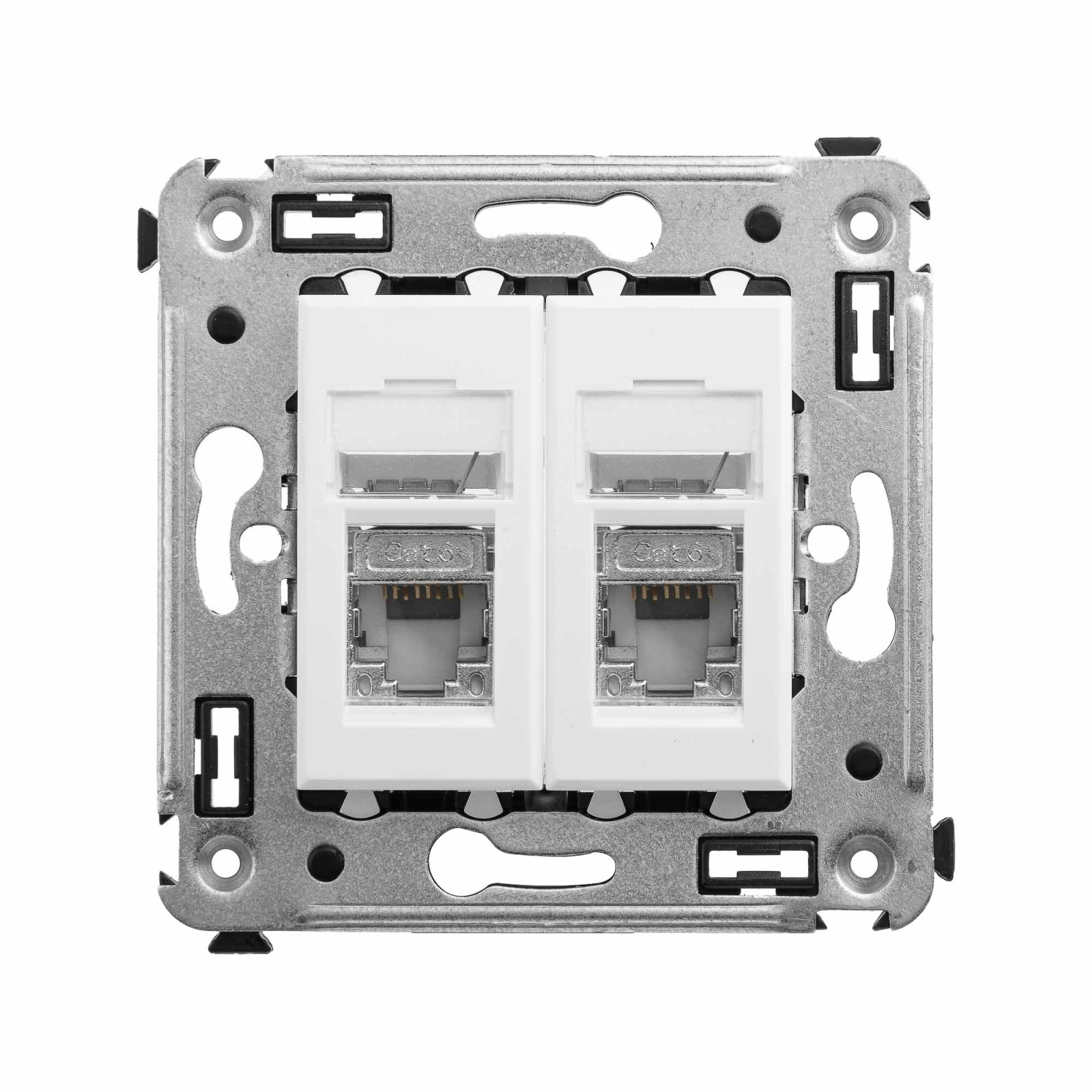 Компьютерная розетка RJ-45 в стену, кат.6 двойная экранированная,