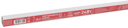 Лампа светодиодная Эра ECO LED T8-24W-865-G13-1500mm (диод,трубка стекл,24Вт,хол,непов. G13)