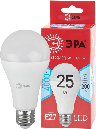 LED A65-25W-840-E27 R ЭРА (диод, груша, 25Вт, нейтр, E27) (10/100/1200)