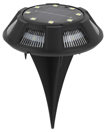ERAST024-01  Светильник уличный ЭРА ERAST024-01 на солнечной батарее подсветка Таблетка, сталь, пластик d 11 см