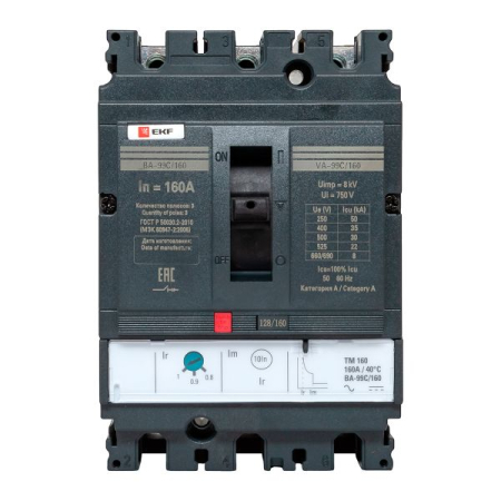 Выключатель автоматический ВА-99C (Compact NS)  160/160А 3P 36кА EKF PROxima