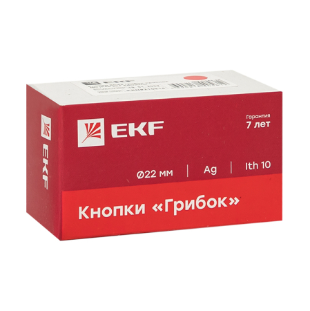 Кнопка BS542 поворотная красная грибок NC IP65 EKF PROxima