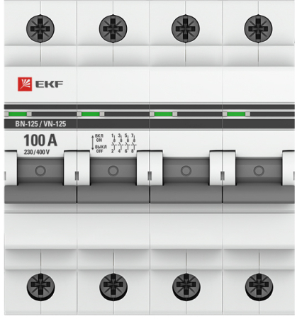 Выключатель нагрузки 4P 100А ВН-125 EKF PROxima