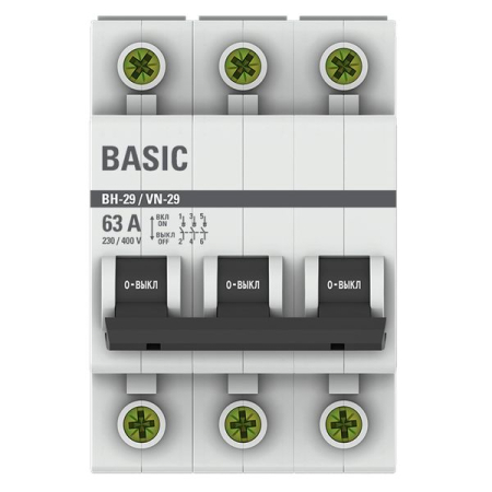 Выключатель нагрузки 3P 63А ВН-29 EKF Basic