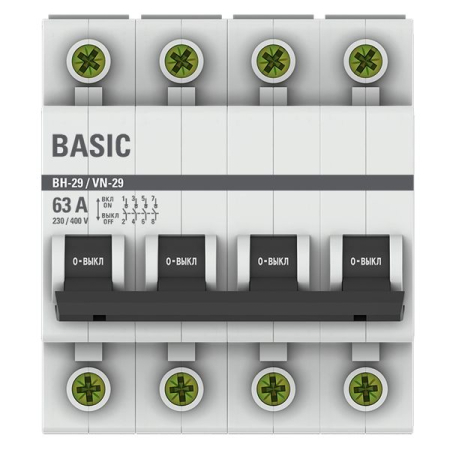 Выключатель нагрузки 4P 63А ВН-29 EKF Basic