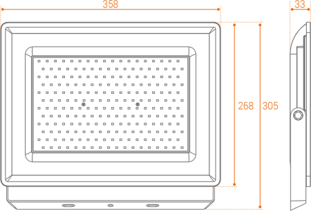 Светодиодный прожектор WFL-200W/06, 5500K, 200 W SMD, IP 65,цвет серый, слим