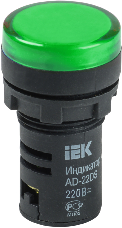 Лампа AD22DS(LED)матрица d22мм зеленый 36В AC/DC IEK