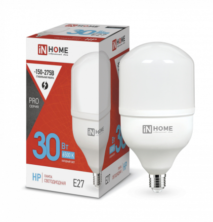 Лампа светодиодная LED-HP-PRO 30Вт 230В Е27 6500К 2700Лм IN HOME