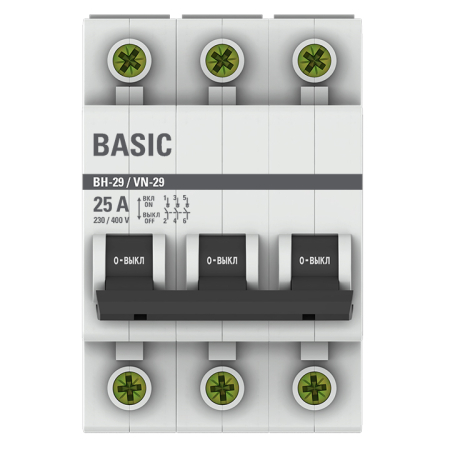 Выключатель нагрузки 3P 25А ВН-29 EKF Basic