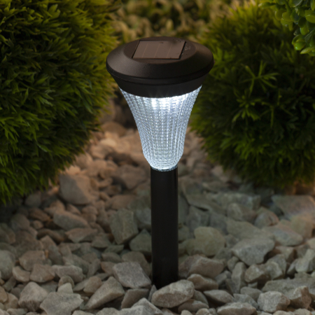 SL-PL31  ЭРА Садовый светильник на солнечной батарее, пластик, черный, 31 см