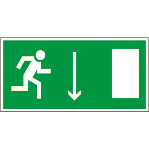 Знак безопасности BL-3015,E09 "Указатель двери эвакуационного выхода (прав,)"