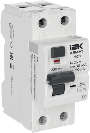 ARMAT ВДТ R10N 2P 25А 30мА тип B IEK