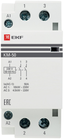 Контактор модульный КМ 50А 2NО (2 мод.) EKF PROxima