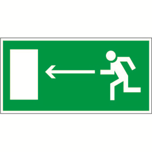 Знак безопасности BL-2010B,E04 "Напр, к эвакуационному выходу налево"