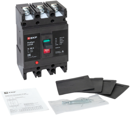 Автоматический выключатель LS125 18кА 3P 80А ProPact EKF