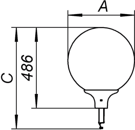 SFERA LED 40W DK 840 RAL9005