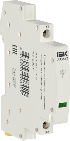 ARMAT Лампа инд. одинарная LED 110-230В AC зел. IEK