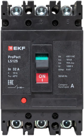 Автоматический выключатель LS125 18кА 3P 32А ProPact EKF