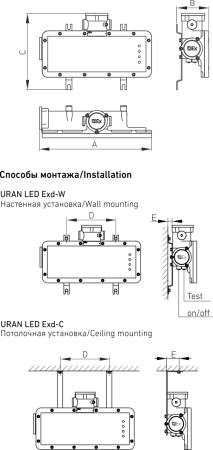 URAN LED Exd-С011 ВЫХОД EXIT Б/З