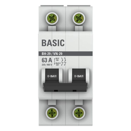 Выключатель нагрузки 2P 63А ВН-29 EKF Basic