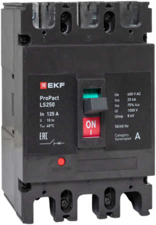 Автоматический выключатель LS250 25кА 3P 125А ProPact EKF