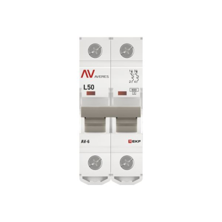 Выключатель автоматический AV-6 2P 50A (L) 6kA EKF AVERES