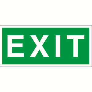 Знак безопасности BL-3015B,E51 "EXIT"