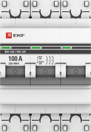 Выключатель нагрузки 3P 100А ВН-125 EKF PROxima