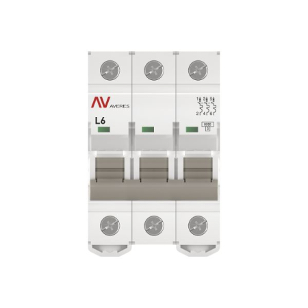 Выключатель автоматический AV-6 3P 6A (L) 6kA EKF AVERES