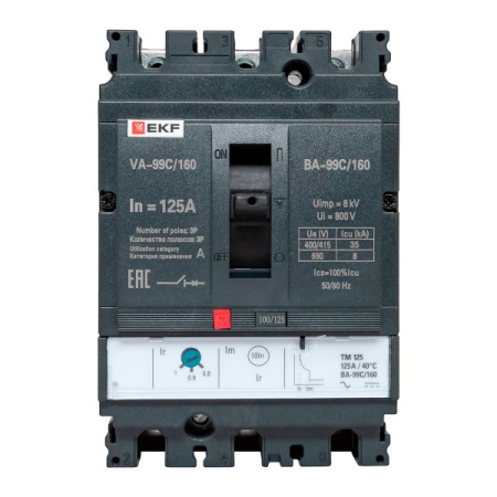 Выключатель автоматический ВА-99C (Compact NS)  160/125А 3P 36кА EKF PROxima