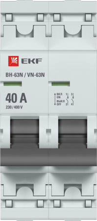 Выключатель нагрузки 2P 40А ВН-63N EKF PROxima