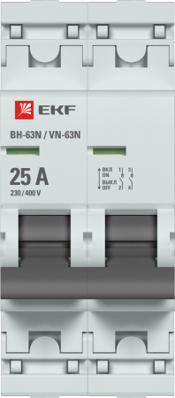 Выключатель нагрузки 2P 25А ВН-63N EKF PROxima