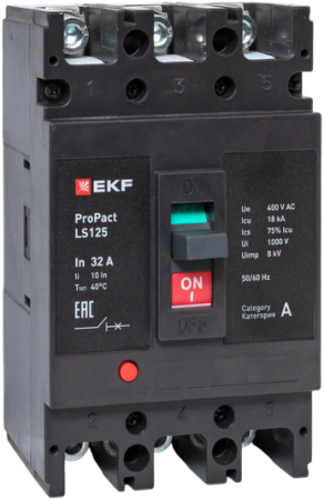 Автоматический выключатель LS125 18кА 3P 32А ProPact EKF
