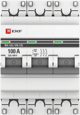 Выключатель нагрузки 3P 100А ВН-125 EKF PROxima