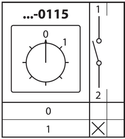 Кулачковый переключатель КПУ11-25/0115 (0-1 1р) TDM