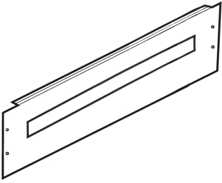 Фальш-панель для ВРУ 150х600мм с вырезом TDM