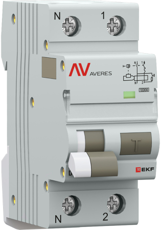 Дифференциальный автомат DVA-10 1P+N 16А (C) 30мА (AC) 10кА EKF AVERES