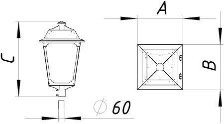 CLASSIC LED 70W OPL 830 RAL9005