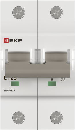 Автоматический выключатель 2P 125А (C) 15кА ВА 47-125 EKF PROxima