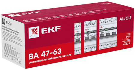 Автоматический выключатель 1P 32А (В) 4,5kA ВА 47-63 EKF PROxima