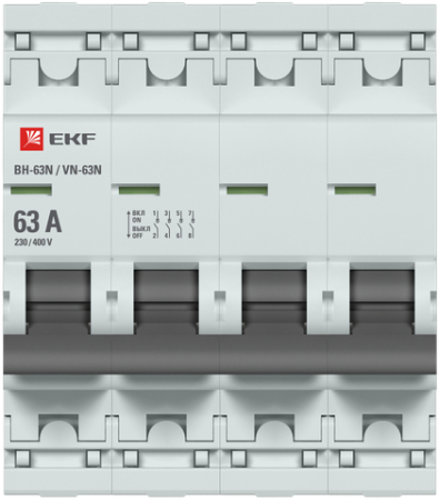 Выключатель нагрузки 4P 63А ВН-63N EKF PROxima