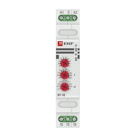 Реле времени (10 устанавл. функц.) RT-10 12-240В EKF PROxima