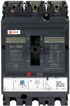Выключатель автоматический ВА-99C (Compact NS)  100/100А 3P 36кА EKF PROxima