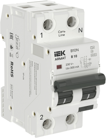 ARMAT АВДТ B10N 1P+NP B10 300мА тип A (36мм) IEK
