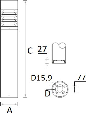 TERES MINI 30W 840 RAL9005