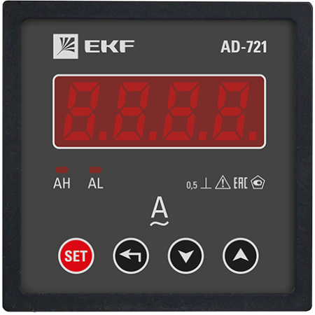 Амперметр AD-721 цифровой на панель (72х72) однофазный EKF  PROxima