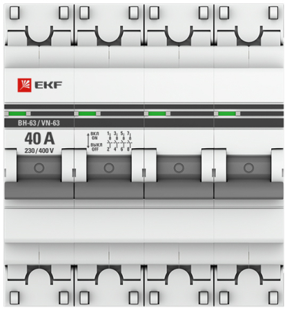 Выключатель нагрузки 4P  40А ВН-63 EKF PROxima