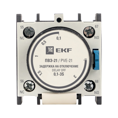 Приставка выдержки времени отключения ПВЭ-21 0,1-3сек NO+NC EKF PROxima