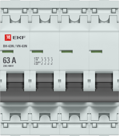 Выключатель нагрузки 4P 63А ВН-63N EKF PROxima