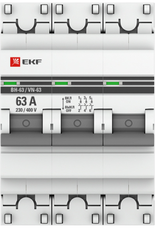 Выключатель нагрузки 3P  63А ВН-63 EKF PROxima